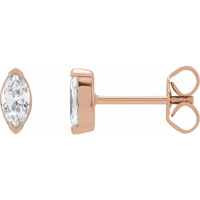 14K Yellow Gold Lab Grown Diamond Stud Earrings