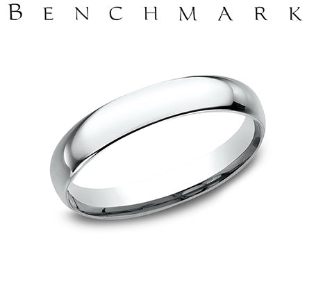 14K White Gold Comfort-Fit Plain Wedding Bands