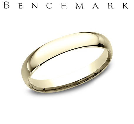 14K Yellow Gold Comfort-Fit Plain Wedding Bands