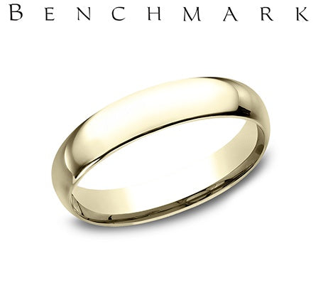 14K Yellow Gold Comfort-Fit Plain Wedding Bands