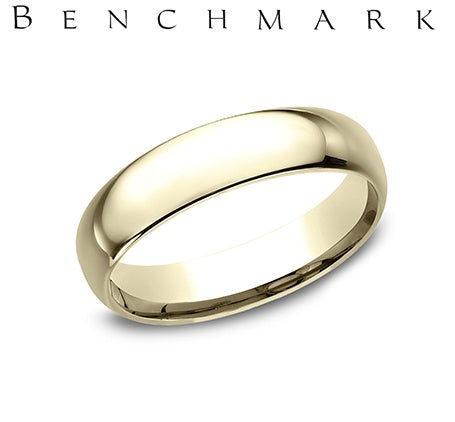 14K Yellow Gold Comfort-Fit Plain Wedding Bands