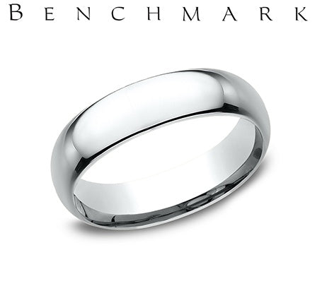 14K White Gold Comfort-Fit Plain Wedding Bands