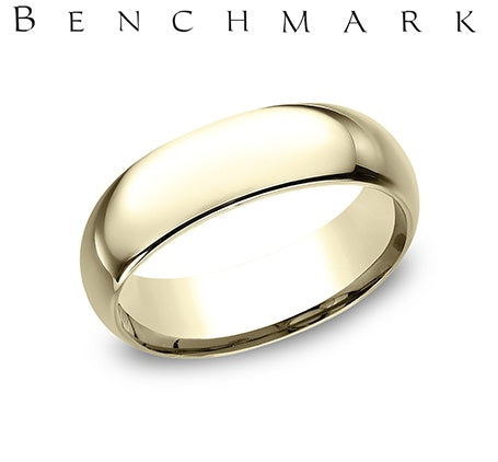 14K Yellow Gold Comfort-Fit Plain Wedding Bands