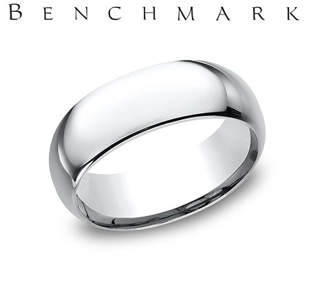 14K White Gold Comfort-Fit Plain Wedding Bands