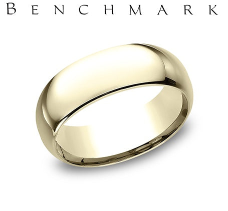 14K Yellow Gold Comfort-Fit Plain Wedding Bands