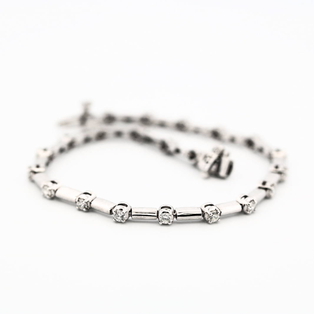 Diamond Station Tennis Bracelet