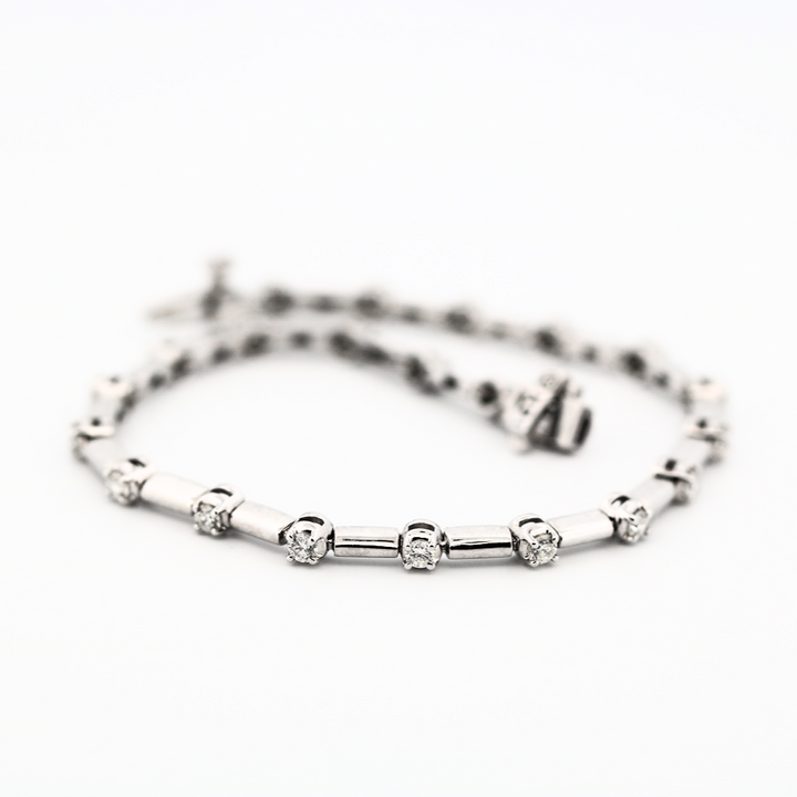 Diamond Station Tennis Bracelet