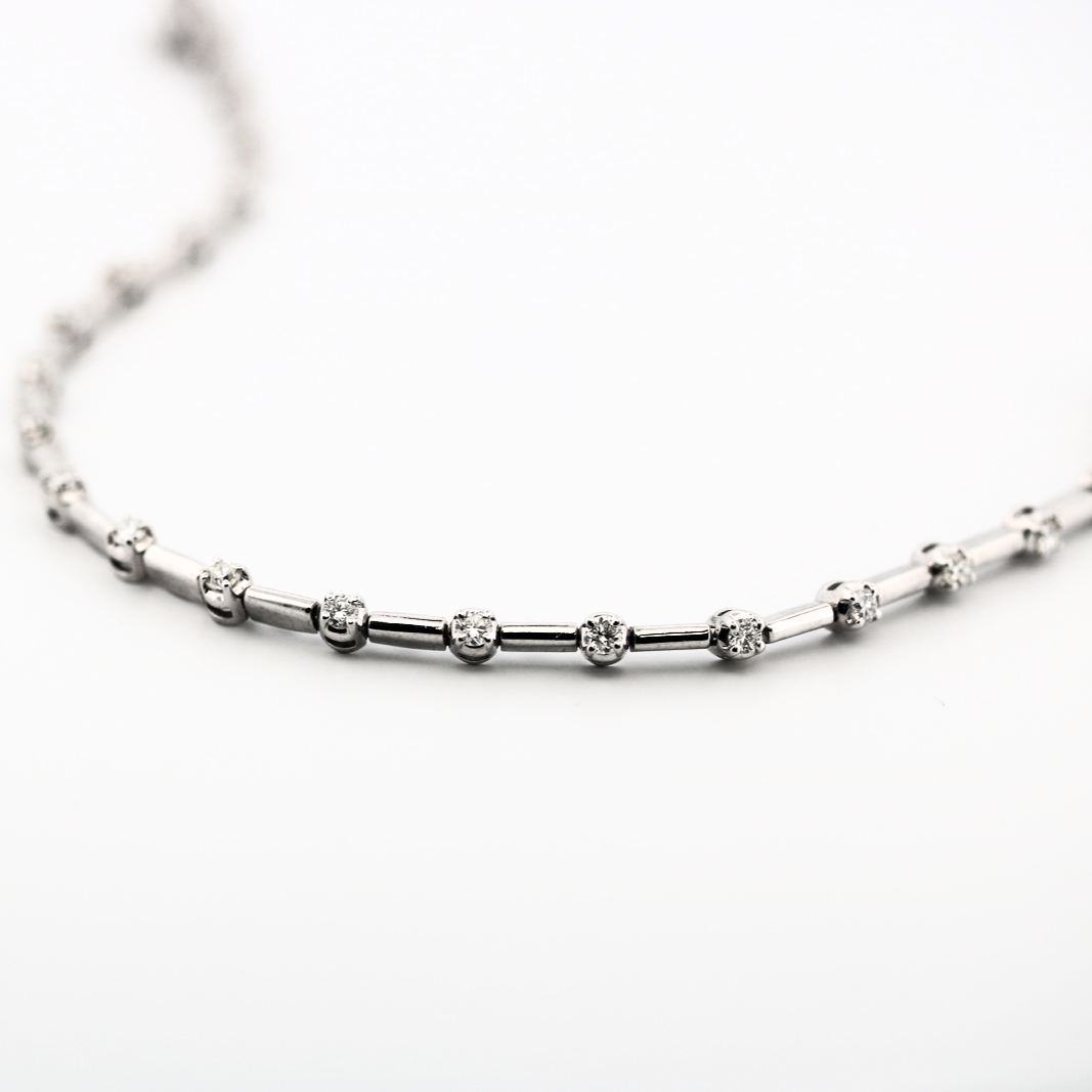 Diamond Station Tennis Bracelet