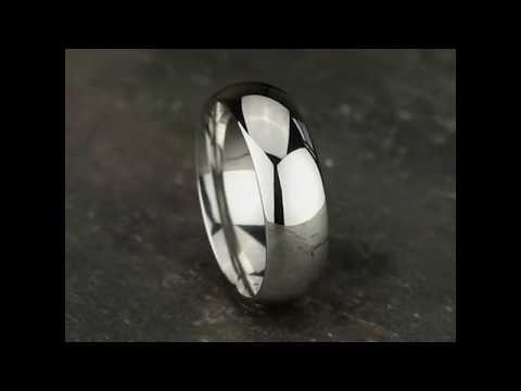 14K White Gold Comfort-Fit Plain Wedding Bands