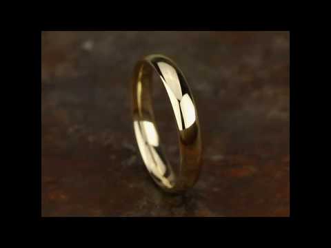 14K Yellow Gold Comfort-Fit Plain Wedding Bands