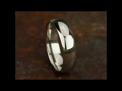 14K White Gold Comfort-Fit Plain Wedding Bands