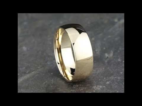 14K Yellow Gold Comfort-Fit Plain Wedding Bands