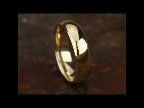 14K Yellow Gold Comfort-Fit Plain Wedding Bands