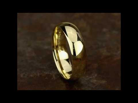 14K Yellow Gold Comfort-Fit Plain Wedding Bands