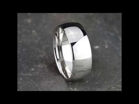 14K White Gold Comfort-Fit Plain Wedding Bands