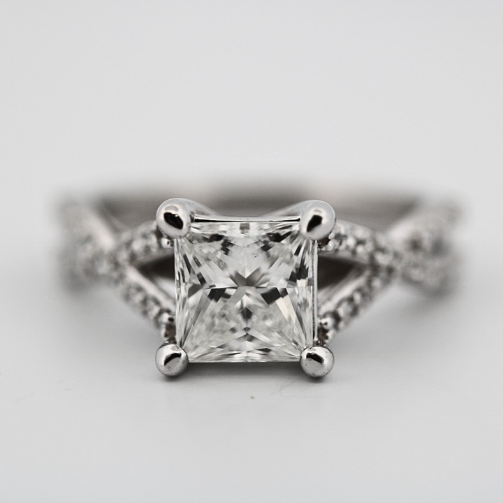 14K White Gold Diamond Engagement Ring 2.04ctw