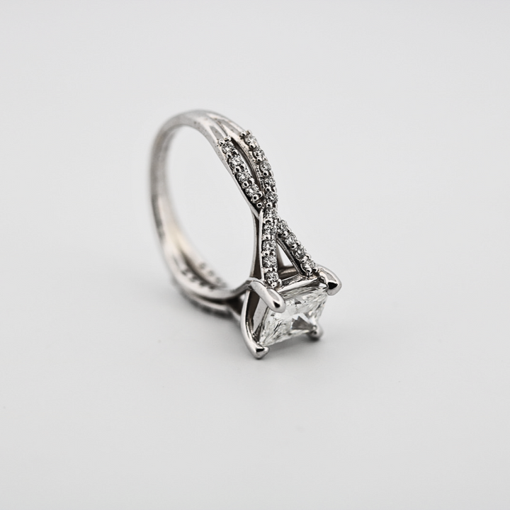 14K White Gold Diamond Engagement Ring 2.04ctw