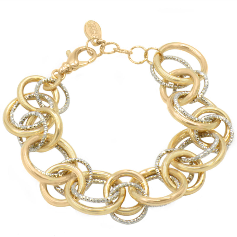 Frederic Duclos Silver & Yellow Gold Plated Bracelet